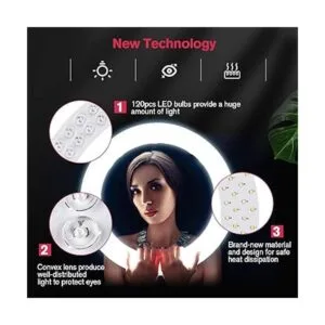 Anillo de luz LED de 18 pulgadas con soporte de trípode_6