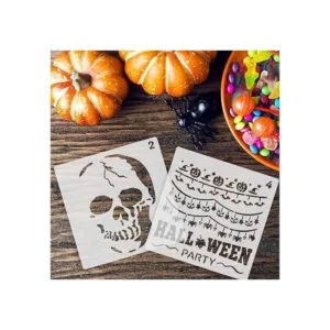 Adurself Plantillas de Halloween de 7.8 x 7.8 pulgadas 9