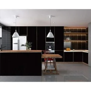 Papel tapiz negro de 17.7 x 118 pulgadas papel de_3