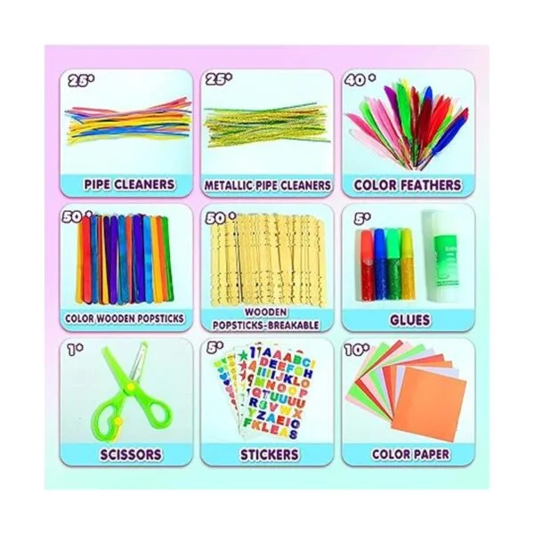 Suministros de manualidades para niños más de 1000 piezas_3