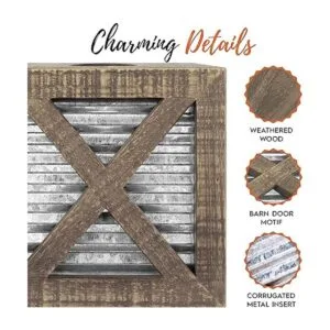 Autumn Alley Funda cuadrada rústica para caja de