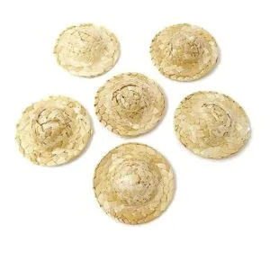 Honbay 6 mini sombrero de paja para tejer a mano para