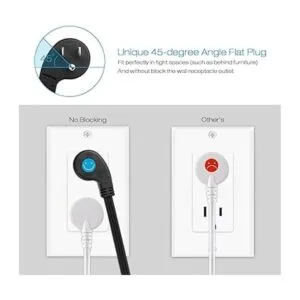 Regleta de alimentación empotrada enchufe plano de_3