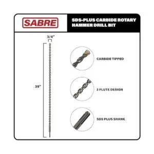 Sabre Tools Broca de martillo giratorio SDS Plus de 34_2