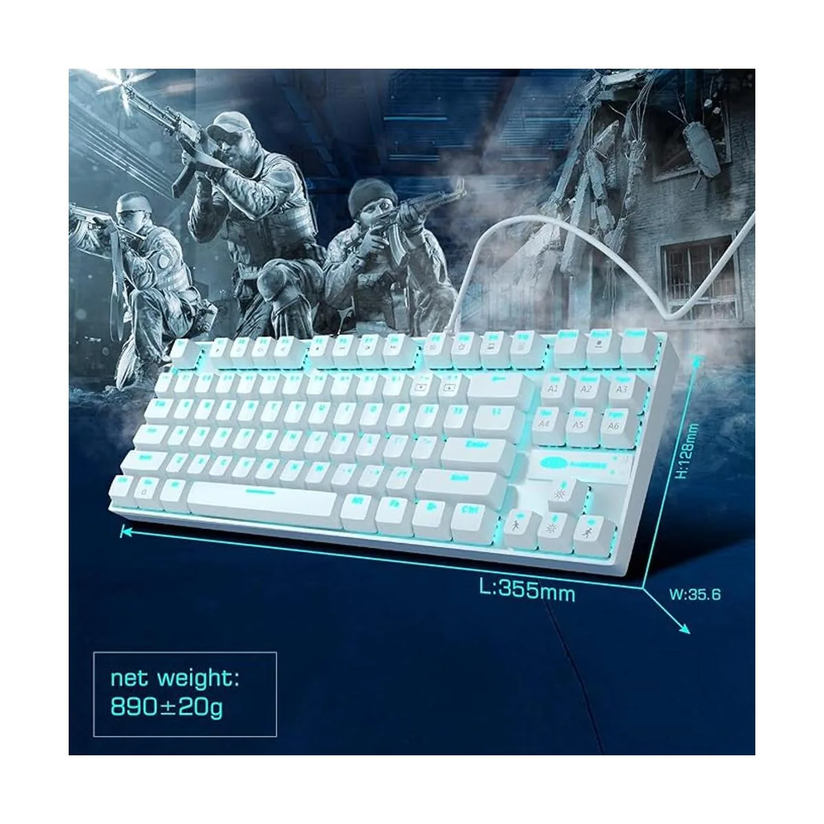 MageGee Teclado mecánico para juegos con interruptor azul_2