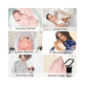 Momcozy Mantas de bebé para niñas y niños manta grande y_5