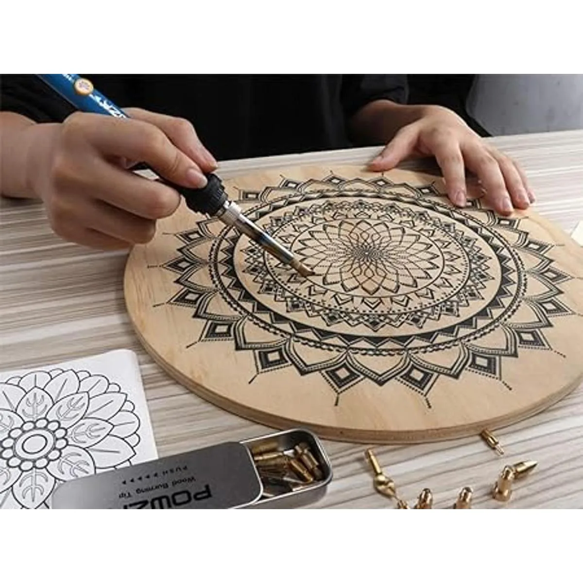 Kit de 72 piezas de combustión de madera para_6