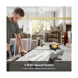 DEWENWILS Regleta de alimentación industrial con cubo de_4