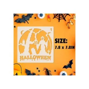 Adurself Plantillas de Halloween de 7.8 x 7.8 pulgadas 9
