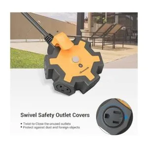 DEWENWILS Regleta de alimentación industrial con cubo de_5