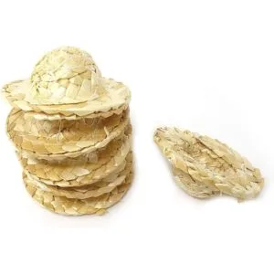 Honbay 6 mini sombrero de paja para tejer a mano para