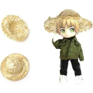 Honbay 6 mini sombrero de paja para tejer a mano para