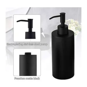 Juego de accesorios de baño de resina en negro juego de_5