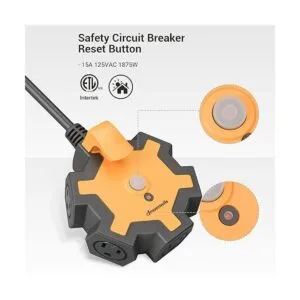 DEWENWILS Regleta de alimentación industrial con cubo de_3