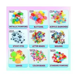 Suministros de manualidades para niños más de 1000 piezas_2