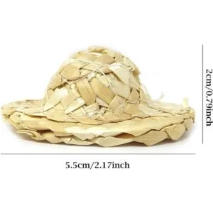 Honbay 6 mini sombrero de paja para tejer a mano para