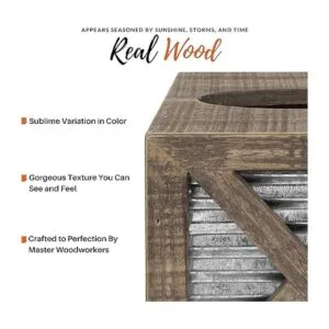 Autumn Alley Funda cuadrada rústica para caja de