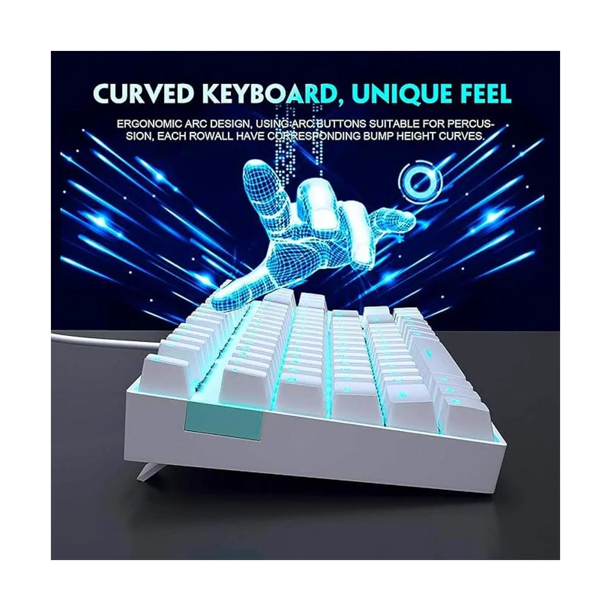 MageGee Teclado mecánico para juegos con interruptor azul_3