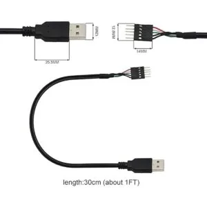 Dupont Cable adaptador de placa base de 5 pines a USB A_4