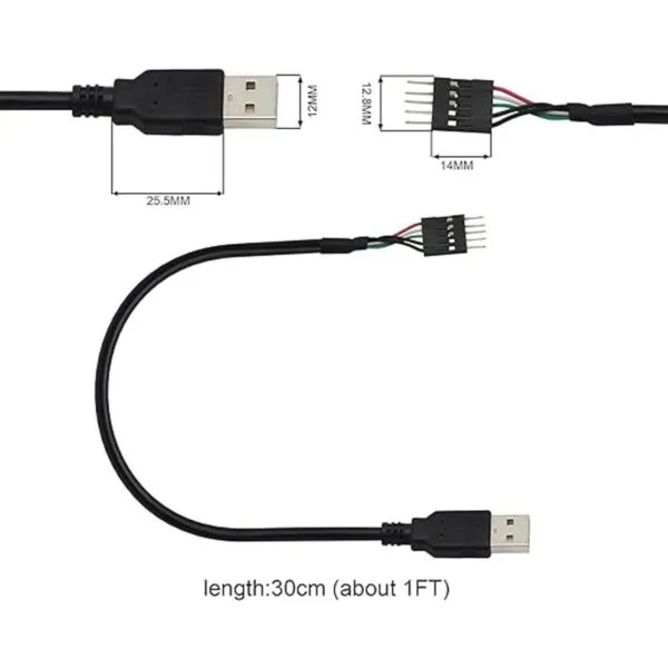 Dupont Cable adaptador de placa base de 5 pines a USB A_4