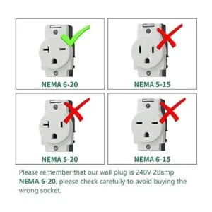 LEFANEV Cable de carga eléctrica portátil NEMA 620_2