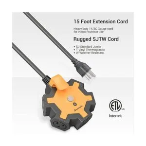 DEWENWILS Regleta de alimentación industrial con cubo de_2