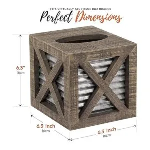 Autumn Alley Funda cuadrada rústica para caja de