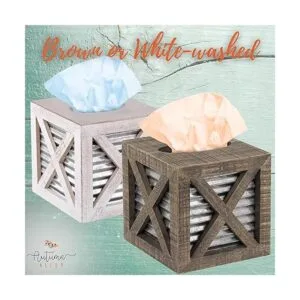 Autumn Alley Funda cuadrada rústica para caja de