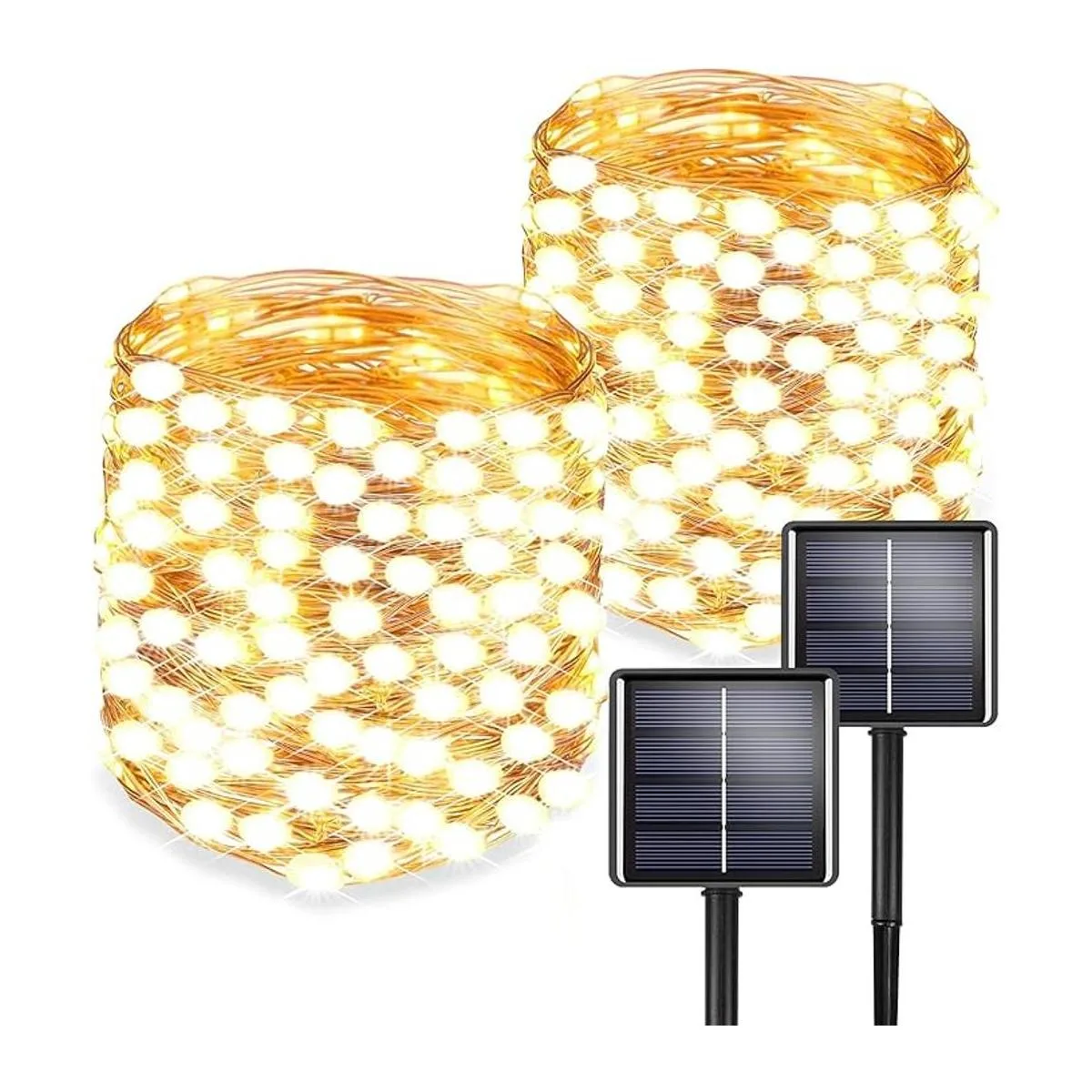 Paquete de 2 200 luces LED solares para exteriores_1