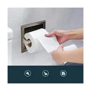 FORIOUS Soporte de papel higiénico empotrado de níquel_2