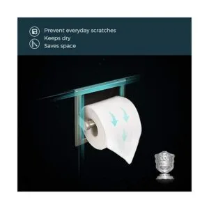 FORIOUS Soporte de papel higiénico empotrado de níquel_5