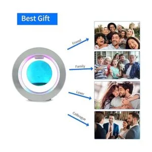 FUGEST Lámpara de luna flotante 3D ilusión cambio de color_4