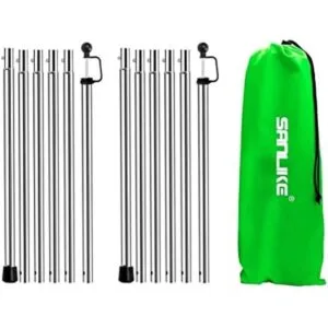 Juego de 2 postes de lona ajustables resistentes de 95_1