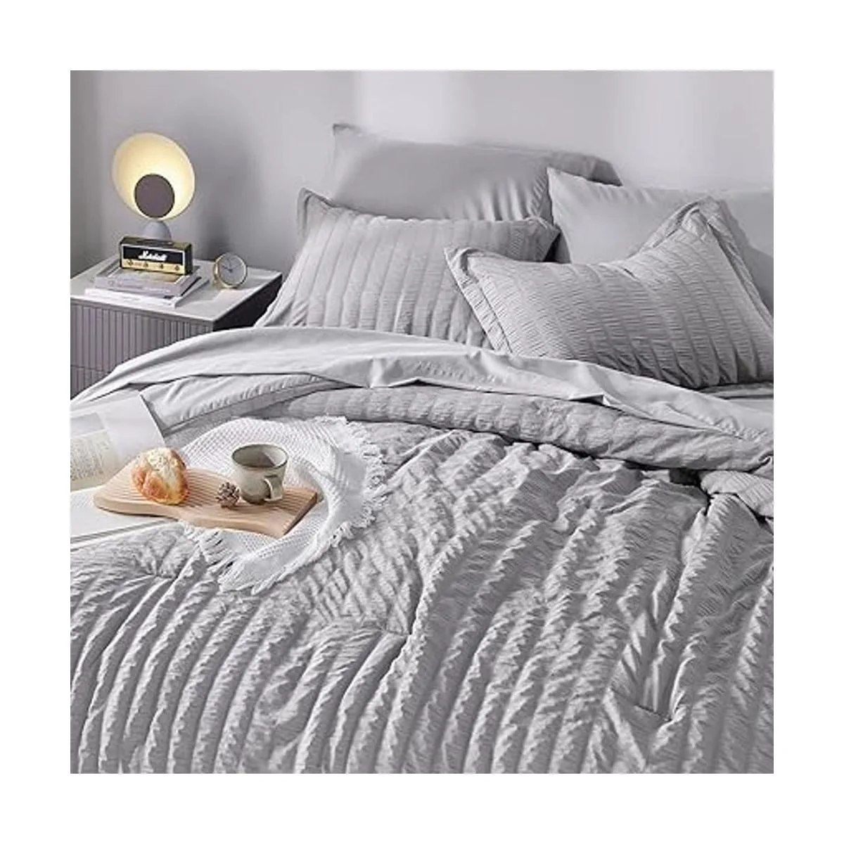 CozyLux Juego de cama fullqueen en una bolsa con textura_2