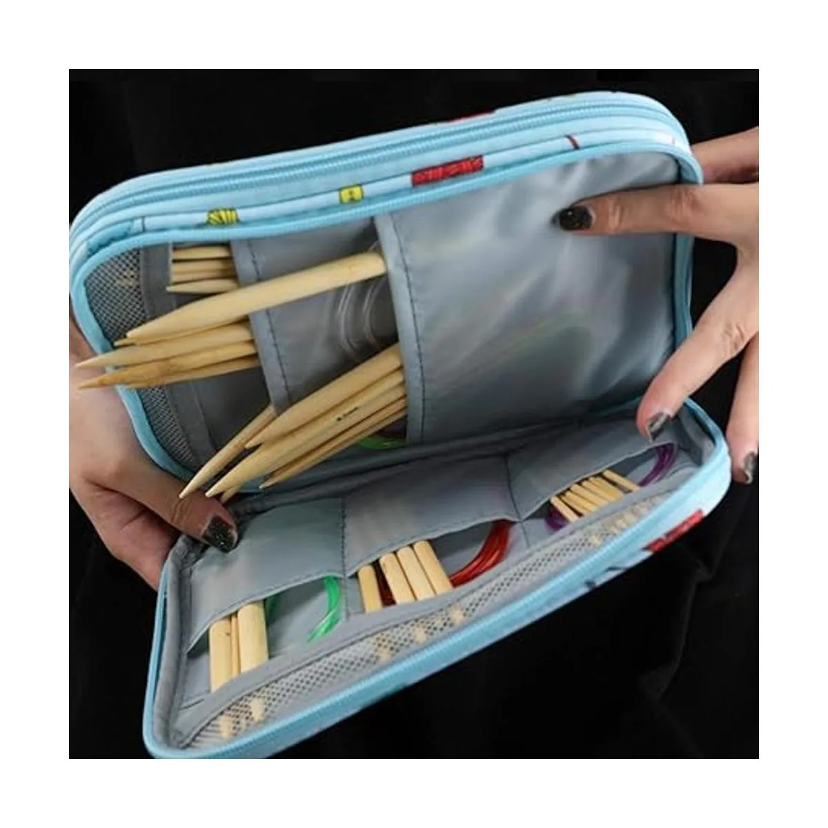 KOKNIT Juego de agujas de tejer circulares ligeras