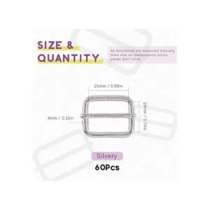 Swpeet 60 anillos de metal resistentes de 0.984 in para