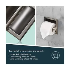 FORIOUS Soporte de papel higiénico empotrado de níquel_3