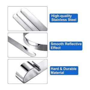 9 pulseras de acero inoxidable en blanco para