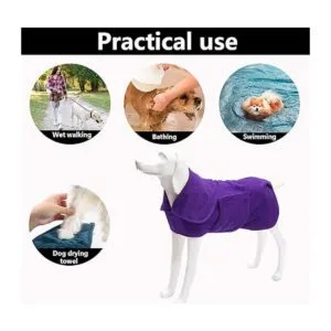 Geyecete Abrigo de secado rápido para perro bolsa de_4