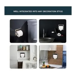 FORIOUS Soporte de papel higiénico empotrado de níquel_4