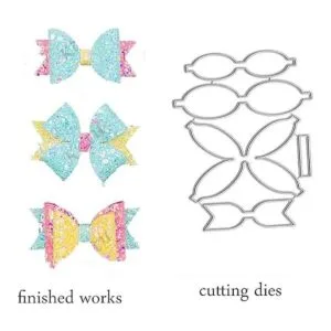 3 juegos de troqueles de metal con pajarita pajarita de