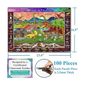 Think2Master Rompecabezas de dinosaurios de 100 piezas_2