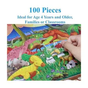 Think2Master Rompecabezas de dinosaurios de 100 piezas_6