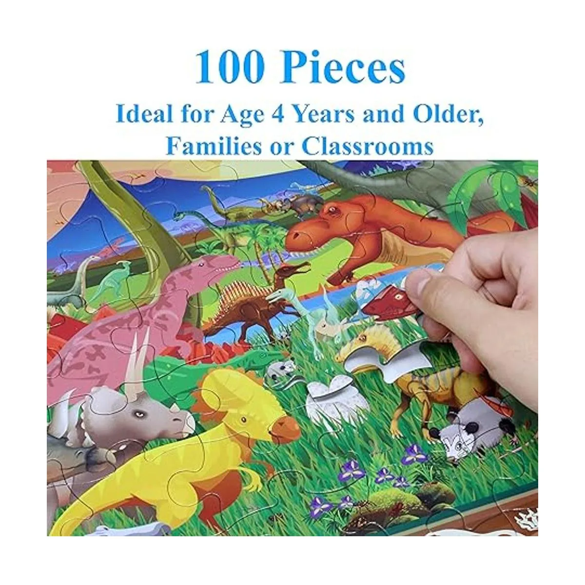 Think2Master Rompecabezas de dinosaurios de 100 piezas_6