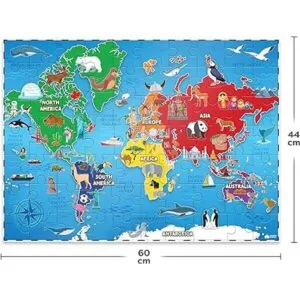 Rompecabezas de mapas mundiales para niños 75 piezas_5