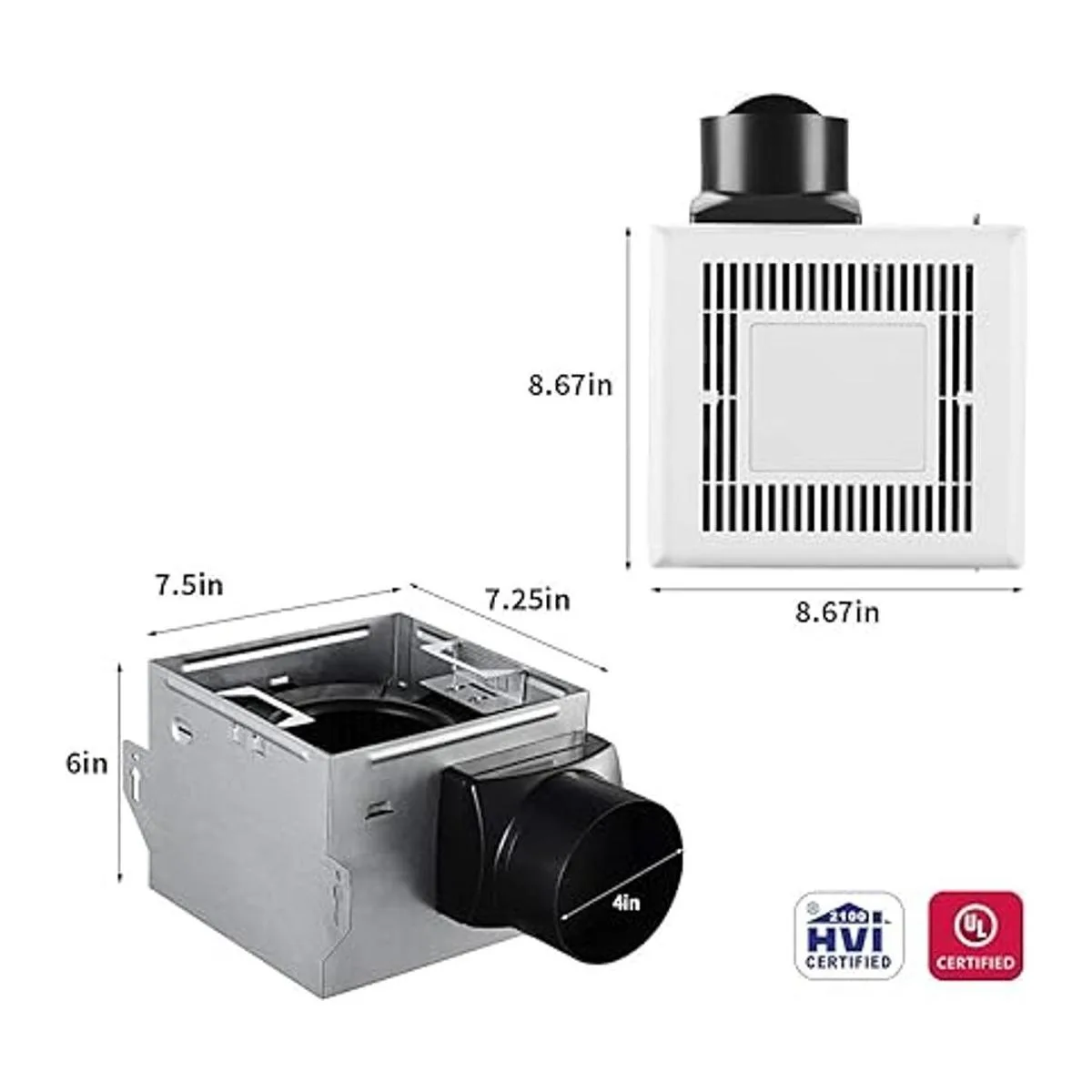 Tech Drive Ventilador de baño con luz de 80 CFM 2.0_3