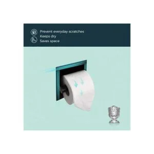 FORIOUS Soporte de papel higiénico negro mate soporte de_3