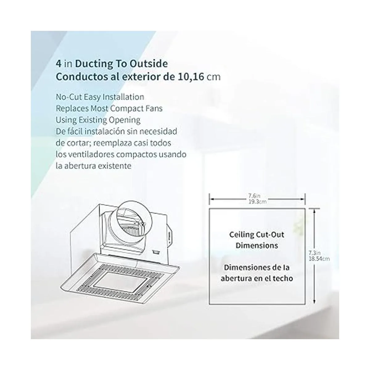 Tech Drive Ventilador de baño con luz de 80 CFM 2.0_6