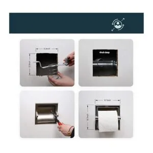 FORIOUS Soporte de papel higiénico empotrado de níquel_6