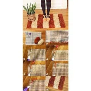 FANDGOK 39.4 x 59.1 in en blanco alfombra de malla de_5